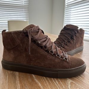 Balenciaga Brown Suede Sneakers